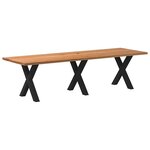 vidaXL Table à manger marron clair bois de chêne massif rectangulaire