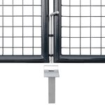 vidaXL Portail en maille de jardin Acier galvanisé 400 x 150 cm Gris