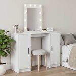 vidaXL Table de Toilette Blanc 102 x 33 x 135 cm Bois d'ingénierie