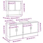 vidaXL Ensemble de mobilier de salle de bain avec étagère 3 Pièces Noir