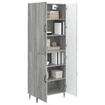 vidaXL Ensemble de Meubles 2 Pièces Sonoma gris 66 x 34 5 x 89 5 cm