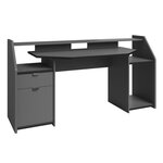 GAMING Bureau de gamer - Gris ombre - L 180 cm