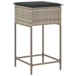 vidaXL Tabourets de bar jardin avec coussins lot de 2 gris clair rotin