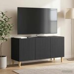 vidaXL Meuble TV Noir 99 x 34 5 x 50 cm Bois d'ingénierie