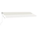 vidaXL Auvent automatique sur pied 500x300 cm Crème