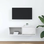 vidaXL Meuble TV blanc 80x31x25 5 cm bois d'ingénierie