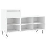vidaXL Armoire à chaussures Blanc 102x36x60 cm Bois d'ingénierie