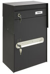 Boîte à colis en acier  Bigpack EP2014  courrier et colis 42 x 30 x 19 cm  Noir