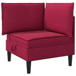 vidaXL Sofa avec rangement Bordeaux Velours