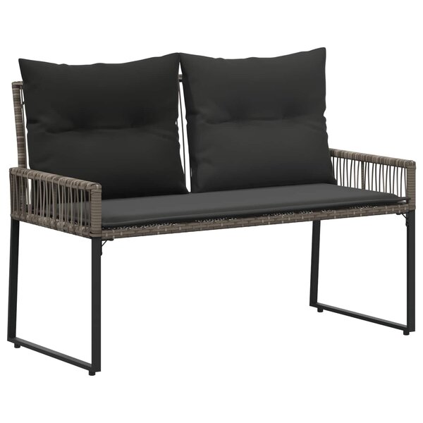 vidaXL Banc extérieur 2 -Seater 4 pc 110 x 59 x 82 cm polyrotin