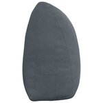 vidaXL Coussin de Dos Gris foncé 160 x 24 x 50 cm Velours