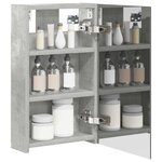 vidaXL Armoire Miroir de Salle de Bain Gris béton 30 x 10 5 x 50 cm