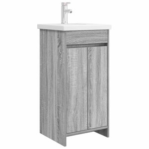 vidaXL Meuble de salle de bain avec évier Sonoma gris