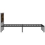vidaXL Cadre de lit en métal sans matelas chêne fumé 140x200 cm