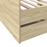 vidaXL Lit de jour avec tiroirs sans matelas chêne sonoma 100x200 cm
