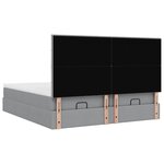 VidaXL Cadre de lit ottoman et matelas gris clair 180x200cm tissu