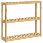 vidaXL Étagère de salle de bain à 3 niveaux murale 60x15x54 cm bambou