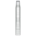 vidaXL Panier de gabions arqué 400x30x180/200 cm Fer galvanisé