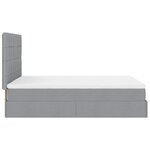 VidaXL Cadre de lit ottoman et matelas gris clair 140x200 cm tissu