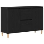 Buffet vidaXL Noir Chêne 101x35x60 cm Bois reconstitué