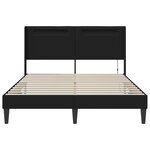 vidaXL Cadre de lit avec bandes LED Noir 120 x 200 cm Simili cuir