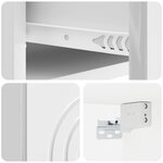 vidaXL Cabinet de chevet mural Blanc brillant 33 x 34 5 x 20 cm