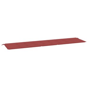 vidaXL Coussin de banc de jardin rouge bordeaux 200x50x4 cm