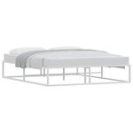 vidaXL Cadre de lit sans matelas blanc 160x200 cm métal