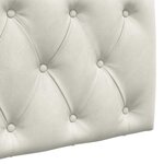 vidaXL Tête de lit suspendue Crème Velours