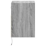 vidaXL Meuble TV mural avec lumières LED sonoma gris 41x31x45 cm