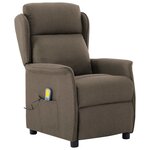 vidaXL Chaise de massage en tissu taupe