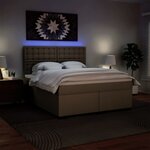 vidaXL Sommier à lattes de lit avec matelas Cappuccino 180x200 cm