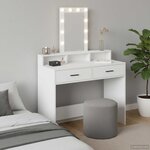 vidaXL Table de Toilette Blanc 100 x 41 x 140 cm Bois d'ingénierie