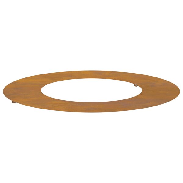 vidaXL adapté pour anneau d'arbre plat Marron Ø40 / 70 cm Acier Corten