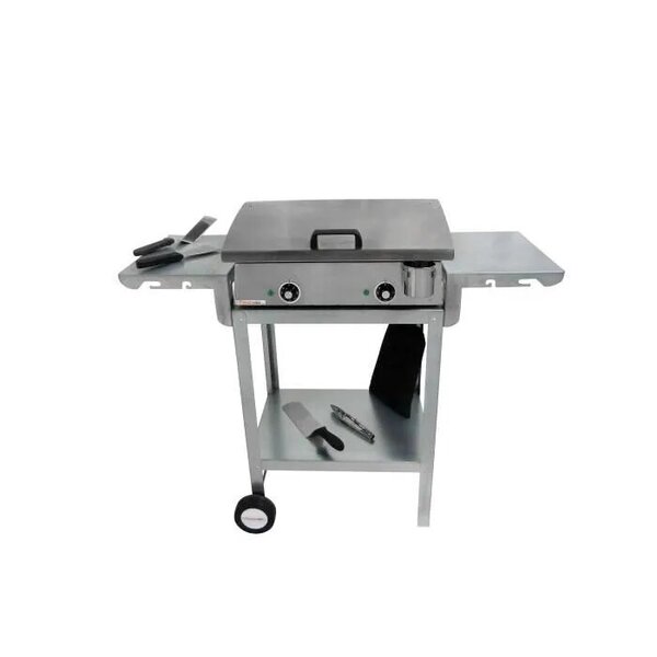 Pack plancha électrique planchaelec lux 600 inox - chariot odeon 600
