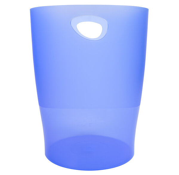 Corbeille à papier ECOBIN Linicolor bleu glacé transparent EXACOMPTA
