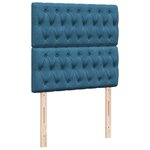 vidaXL Sommier à lattes de lit avec matelas bleu 80x200 cm velours