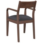 vidaXL Chaises à manger coussins 2 Pièces marron bois massif caoutchouc