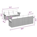 vidaXL Ensemble de canapé de jardin 8 Pièces Noir Poly rotin