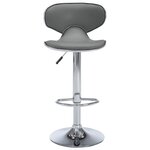vidaXL Tabourets de bar lot de 2 gris similicuir