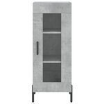 vidaXL Buffet haut Gris béton 34 5x34x180 cm Bois d'ingénierie