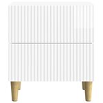vidaXL Cabinet de chevet avec tiroir Blanc brillant 43 x 34 5 x 48 cm