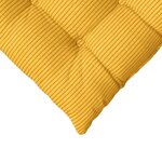 vidaXL Coussins de siège 4 Pièces Jaune clair 40 x 40 x 6 cm