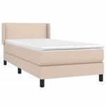 vidaXL Sommier à lattes de lit avec matelas Cappuccino 80x200 cm