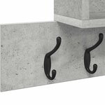 vidaXL Porte-manteau mural avec étagère Gris béton 100 x 12 x 43 5 cm