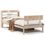 vidaXL Cadre de lit sans matelas 90x200 cm bois de pin massif