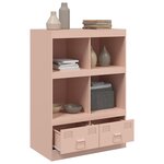 vidaXL Buffet haut rose 67x39x95 cm acier