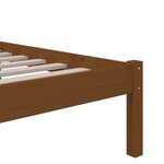 vidaXL Cadre de lit sans matelas marron miel bois massif 75x190 cm