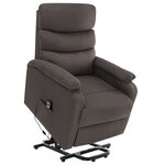 vidaXL Fauteuil de massage Taupe Tissu