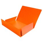 Chemise Simple Sans Élastique Avec 3 Rabats Carte Lustrée 400gm2 - A4 - Orange - X 25 - Exacompta